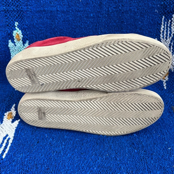 Saint Laurent Court Low Trainers in Red - Picture 9 of 10